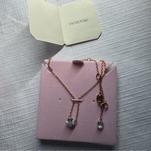 Swarovski Gold Necklace with Crystal Accents